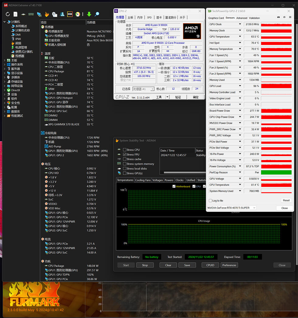 【15991.21元】MINI机箱装机 R9 9900X+RTX4070TIS, 倒置的A4 S500 V2机箱装机展示