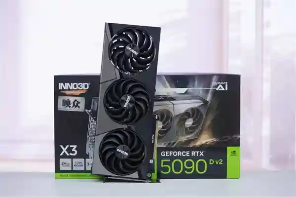 撞色栅格典雅大气！映众RTX 5090D v2曜夜X3 24GB显卡图赏
